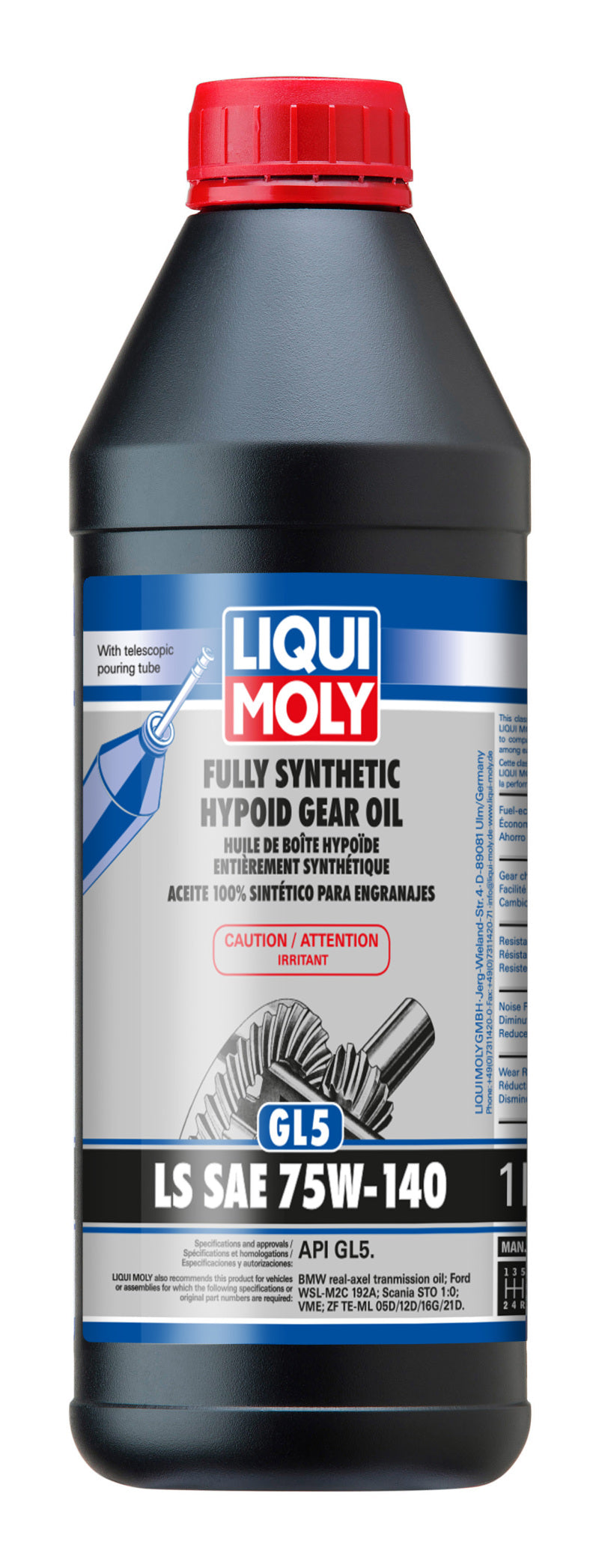 Liqui Moly 1L Hypoid Synthetic SAE 75W140 (GL5) LS Gear Oil 20042