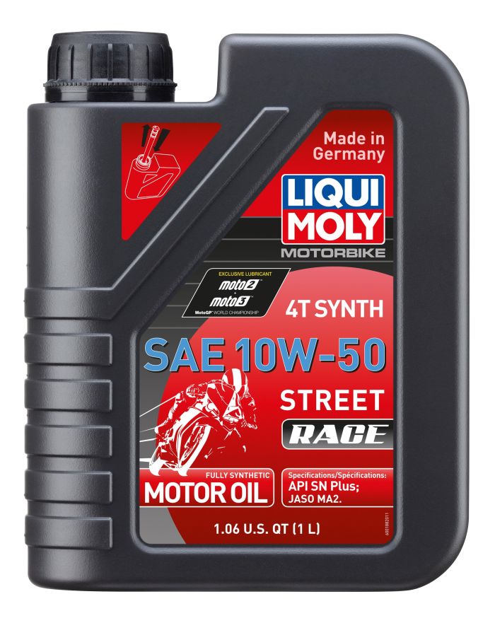 Liqui Moly 1L Synthetic 4T SAE 10W50 Motorbike Street Race Motor Oil 20066