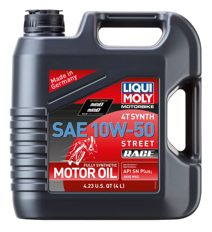 Liqui Moly 4L Synthetic 4T SAE 10W50 Motorbike Street Race Motor Oil 20068