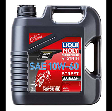 Liqui Moly 4L Synthetic 4T SAE 10W60 Motorbike Street Race Motor Oil 20072