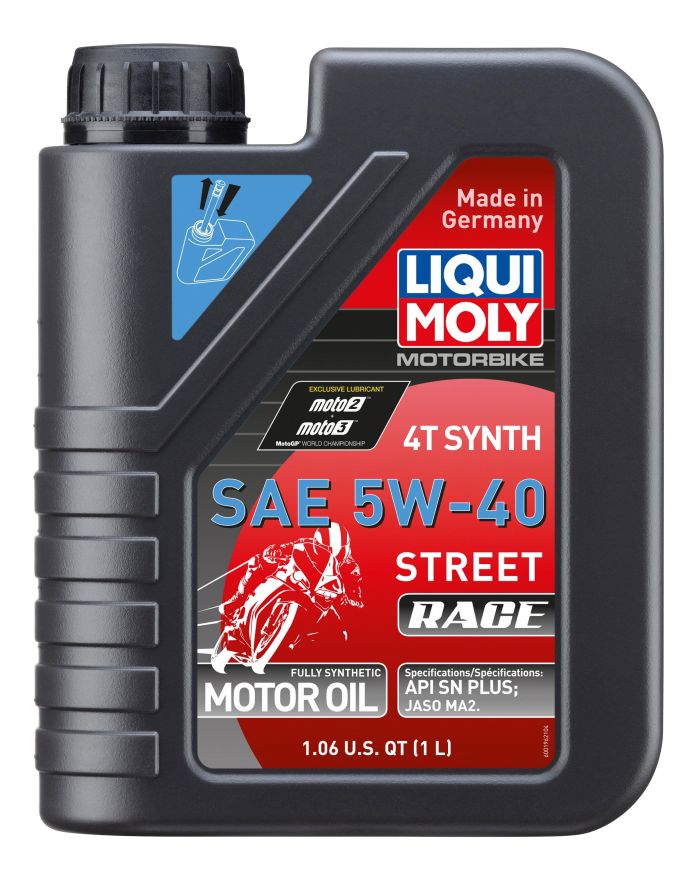 Liqui Moly 1L Synthetic 4T 5W40 Motorbike Street Race Motor Oil 20074