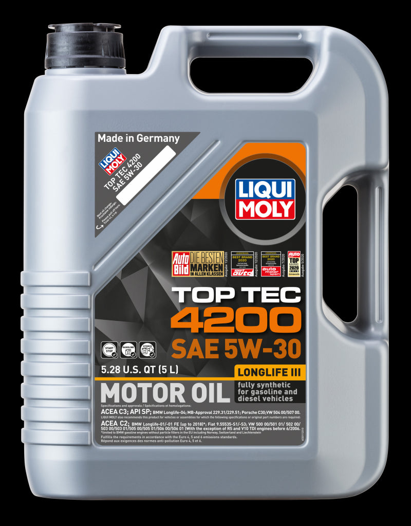 Liqui Moly 5L Top Tec 4200 New Generation SAE 5W30 Motor Oil 2011