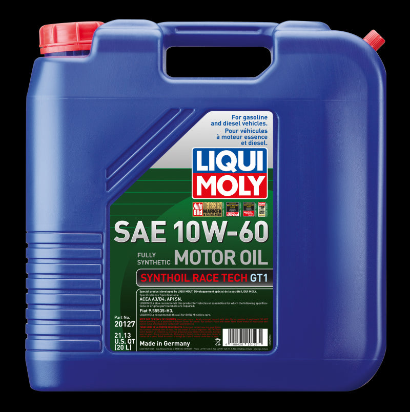 Liqui Moly 20L Synthoil Race Tech GT1 SAE 10W60 Motor Oil 20127