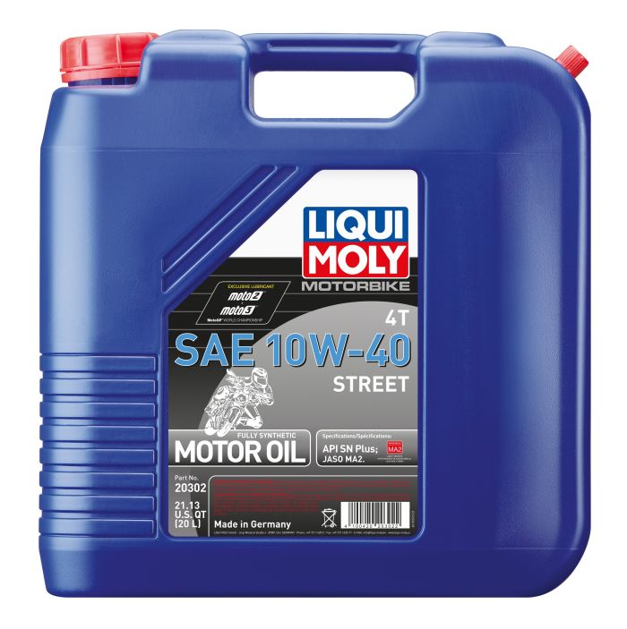 Liqui Moly 20L 4T SAE 10W40 Motorbike Street Motor Oil 20302