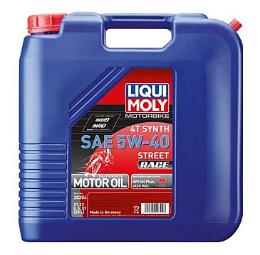 Liqui Moly 20L Synthetic 4T SAE Motorbike Street Race Motor Oil 20304