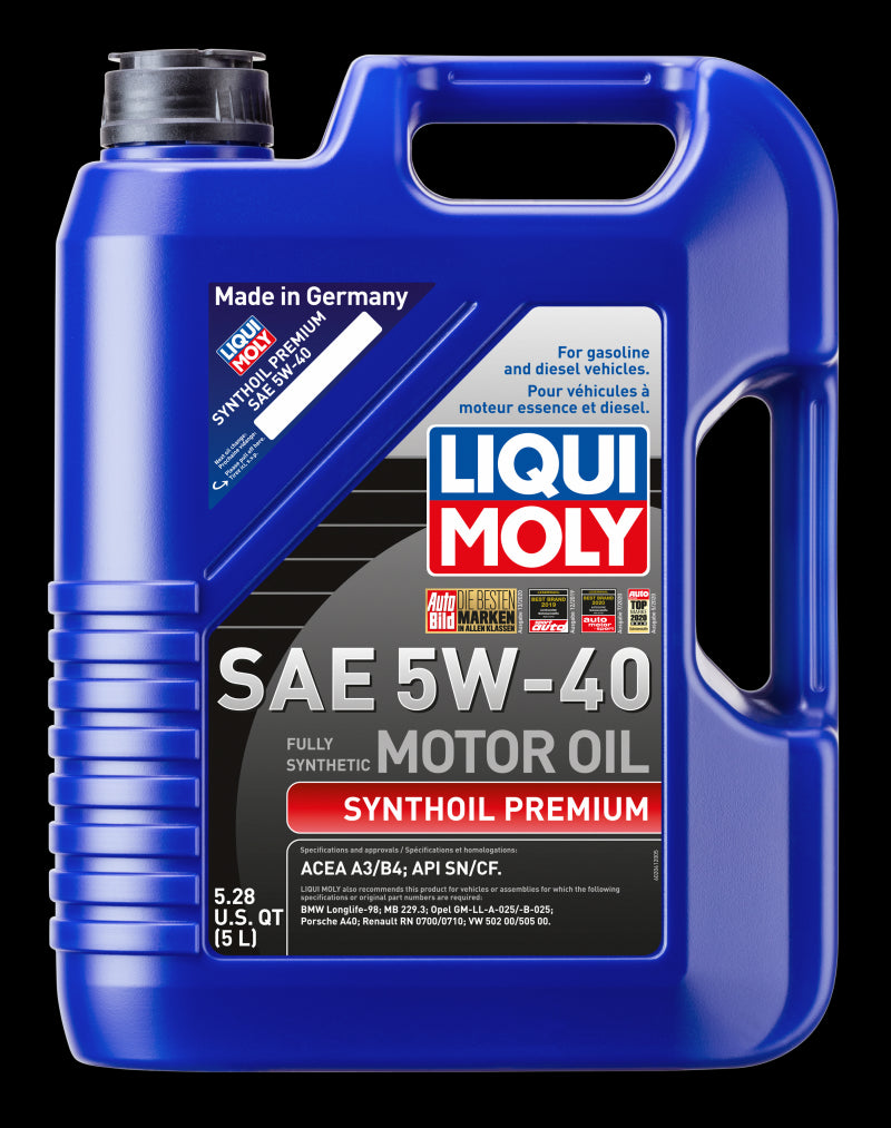 Liqui Moly 5L Synthoil Premium SAE 5W40 Motor Oil 2041