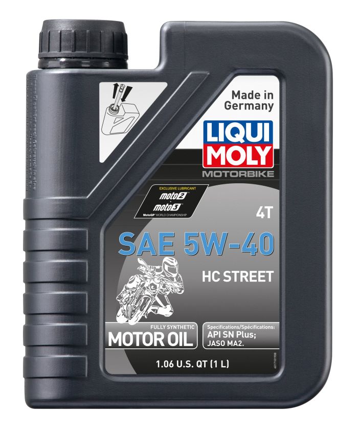 Liqui Moly 1L SAE 5W40 4T HC Motorbike Street Motor Oil 20412