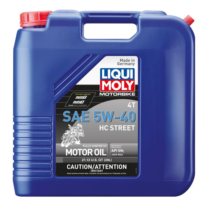 Liqui Moly 20L SAE 5W40 4T HC Motorbike Street Motor Oil 20416