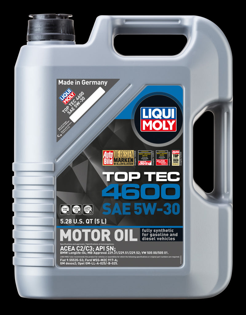 Liqui Moly 5L Top Tec 4600 SAE 5W30 Motor Oil 20448