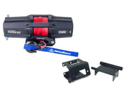 Viper V2 ATV Winch Kit 3500 lb Standard Spool With 40 Feet Black Synthetic Rope With Mount For Polaris Sportsman Models 2010-2014