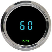 Dakota Digital Universal Round Mini KPH Speedometer Gauge Teal Display ODYR-01-4