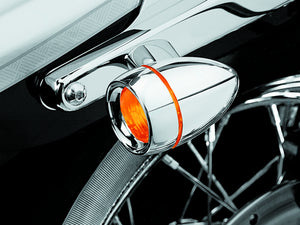 Kuryakyn Chrome Deep Dish Bezel With Amber Lens 2108