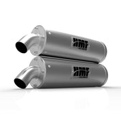 HMF Dual Slip On Titan-QS Exhaust for Polaris RZR XP/4 Turbo/S 16-21