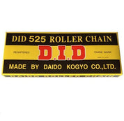 DID Standard 525 Chain 122 Links Natural for Street Motorcycle