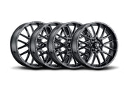 ITP Set of Four Storm Series Hurricane Wheels Matte Black 20x6.5 4/156 4+2.5