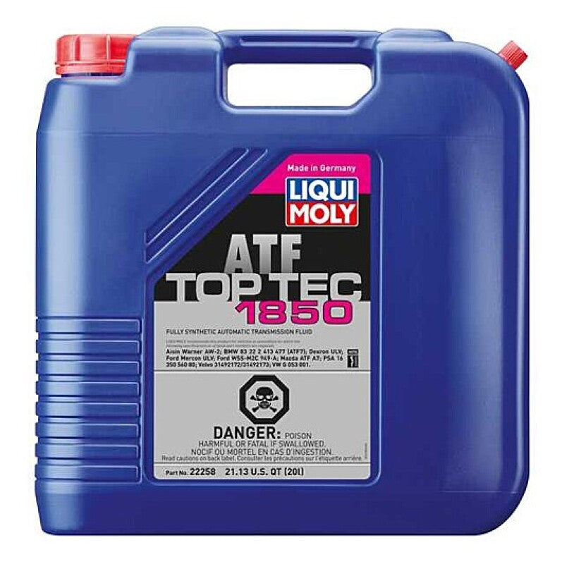 Liqui Moly 20L Top Tec 1850 ATF Automatic Transmission Fluid 22258