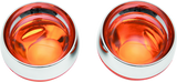 Kuryakyn Deep Dish Bezels With Amber Lenses 2268
