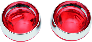 Kuryakyn Deep Dish Bezels With Red Lenses 2269