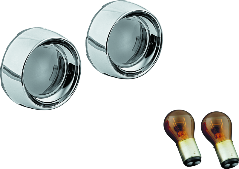 Kuryakyn Deep Dish Bezels With Smoke Lenses Red Light 2270