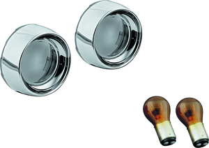 Kuryakyn Deep Dish Bezels With Smoke Lenses Red Light 2270