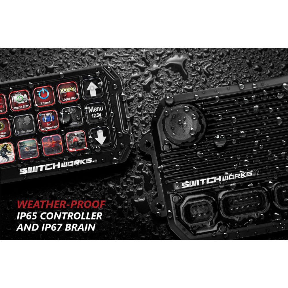 Switch Works Alpha12 Digital Smart Switcher with 12-Outputs With Mount For Ford Bronco 2021-2024