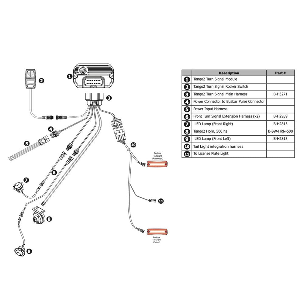 Switch Works Tango2 Turn-Signal Kit with All-In-One Controller and Taillight Integration For Can-Am Defender 2016-2022