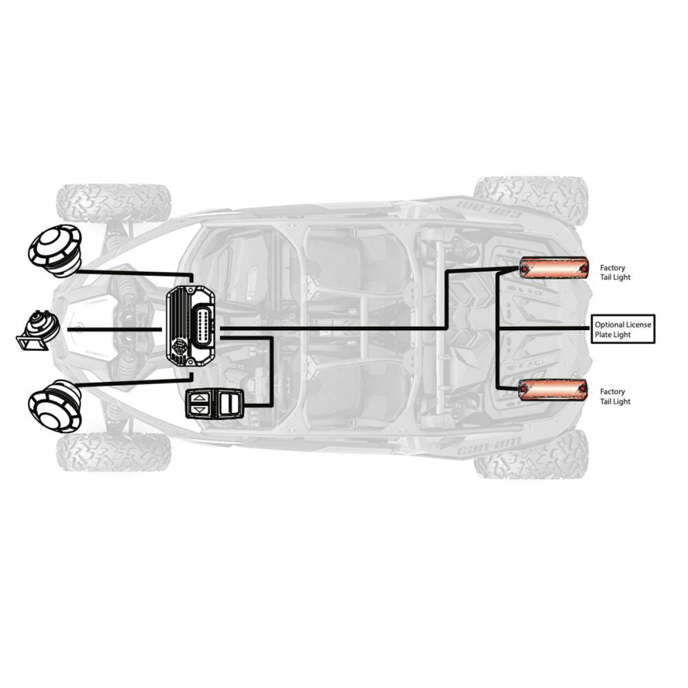 Switch Works Tango2 Turn-Signal Kit with All-In-One Controller and Taillight Integration For Can-Am Defender 2016-2022