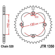 Front & Rear Steel Sprocket Kit for ATV/UTV HONDA TRX400EX SporTrax 2001-2004