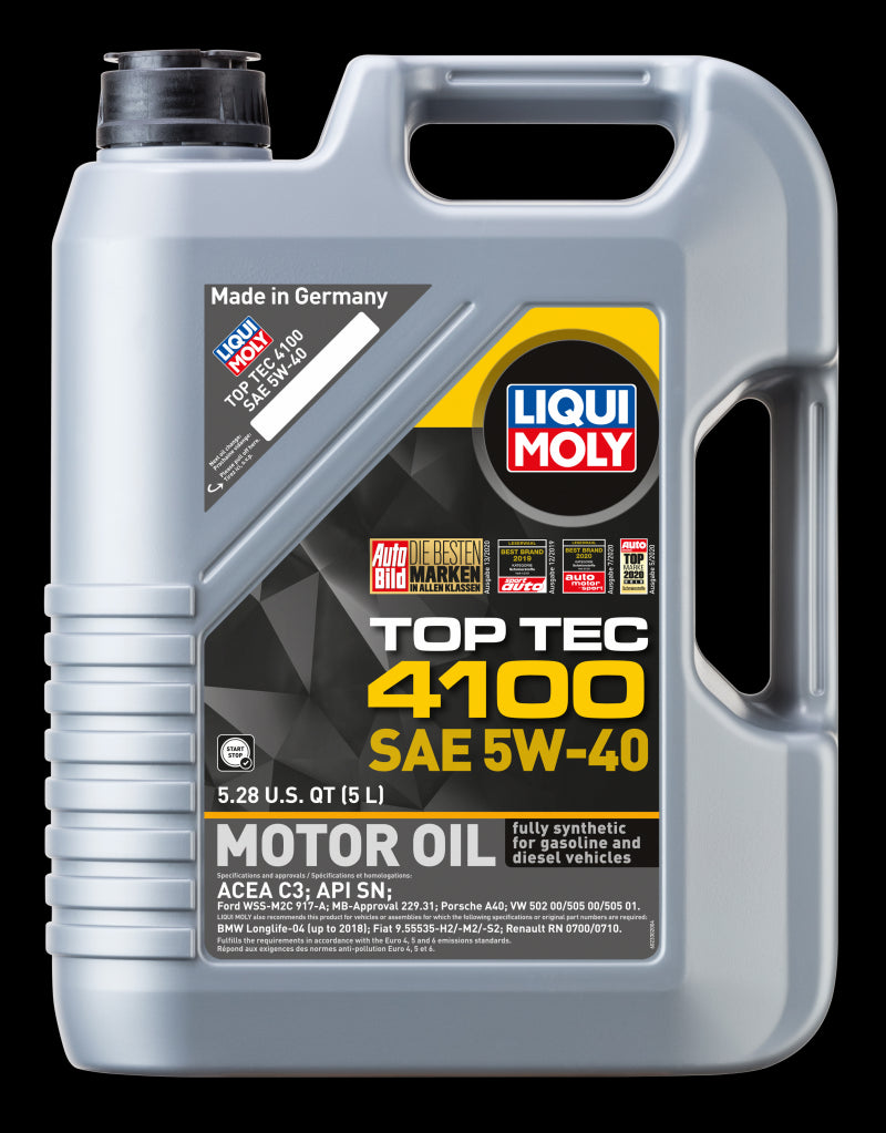 Liqui Moly 5L Top Tec 4100 SAE 5W40 Motor Oil 2330