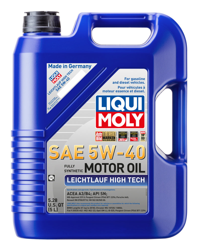 Liqui Moly 5L Leichtlauf (Low Friction) High Tech SAE 5W40 Motor Oil 2332