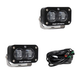 Baja Designs Auxiliary LED Light Pod Pair S2 Series SAE Pattern Clear Lens Universal 237801