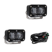 Baja Designs Auxiliary LED Light Pod Pair S2 Series SAE Pattern Clear Lens Universal 237801
