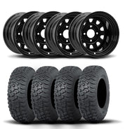 ITP Delta Steel 14" Wheels And Terra Hook Tires [28x9-14]