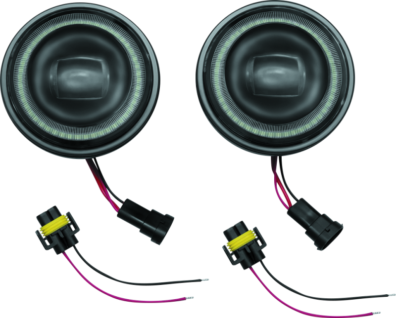 Kuryakyn Black 4-1/2in Vision Passing Lamps 2466