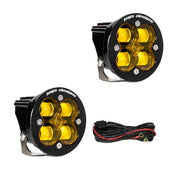 Baja Designs Auxiliary LED Light Pod Pair Squadron-R Series SAE Pattern Baja Amber Lens Universal 247816