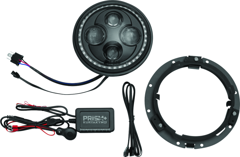 Kuryakyn Orbit Prism 7in LED Headlight V2 2478