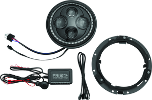 Kuryakyn Orbit Prism 7in LED Headlight V2 2478