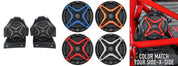 SSV Works Rear Seat 6.5" Speaker Pods With Red Grilles For Polaris Slingshot 15-21