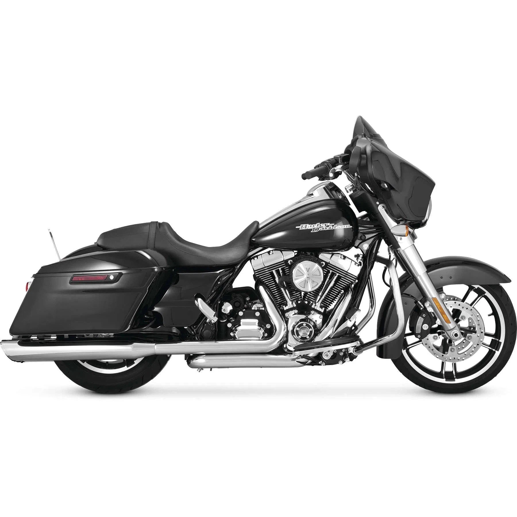 Vance & Hines 16763 Twin Slash Round Slip-Ons Chrome