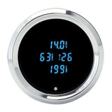 Dakota Digital Round Quad Function Gauge Fuel Volts Oil Water Temp SLX-40-1 Blue