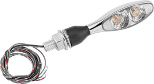 Kuryakyn Chrome Micro 1000 Dual-Function LED Light Clear Lens Red/Red/Amber