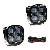 Baja Designs Auxiliary LED Light Pod Pair Squadron Series SAE Pattern Clear Lens Universal 257801