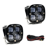 Baja Designs Auxiliary LED Light Pod Pair Squadron Series SAE Pattern Clear Lens Universal 257801