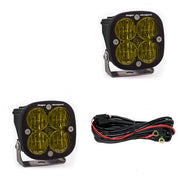 Baja Designs Auxiliary LED Light Pod Pair Squadron Series Wide Cornering Pattern Baja Amber Lens Universal 257815
