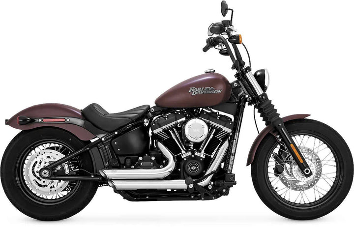 Vance & Hines 17233 Chrome ShortShots Staggered Exhaust for Harley Softail 2018-Up