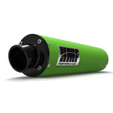 HMF Muffler Kawasaki Brute Force 750/650i 05-13 Green Performance Slip On Exhaust Black Turn Down End Cap