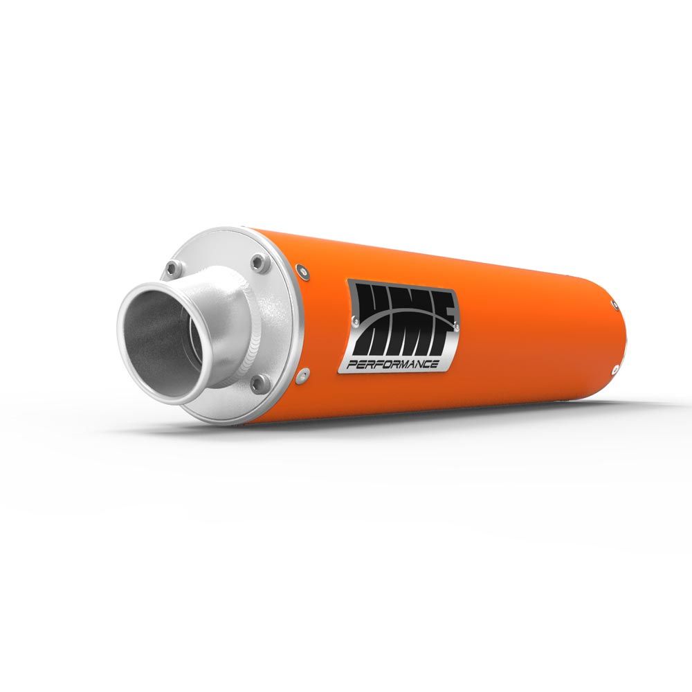 HMF Muffler Kawasaki KFX 700 04-10 Orange Performance Slip On Exhaust Turn Down End Cap