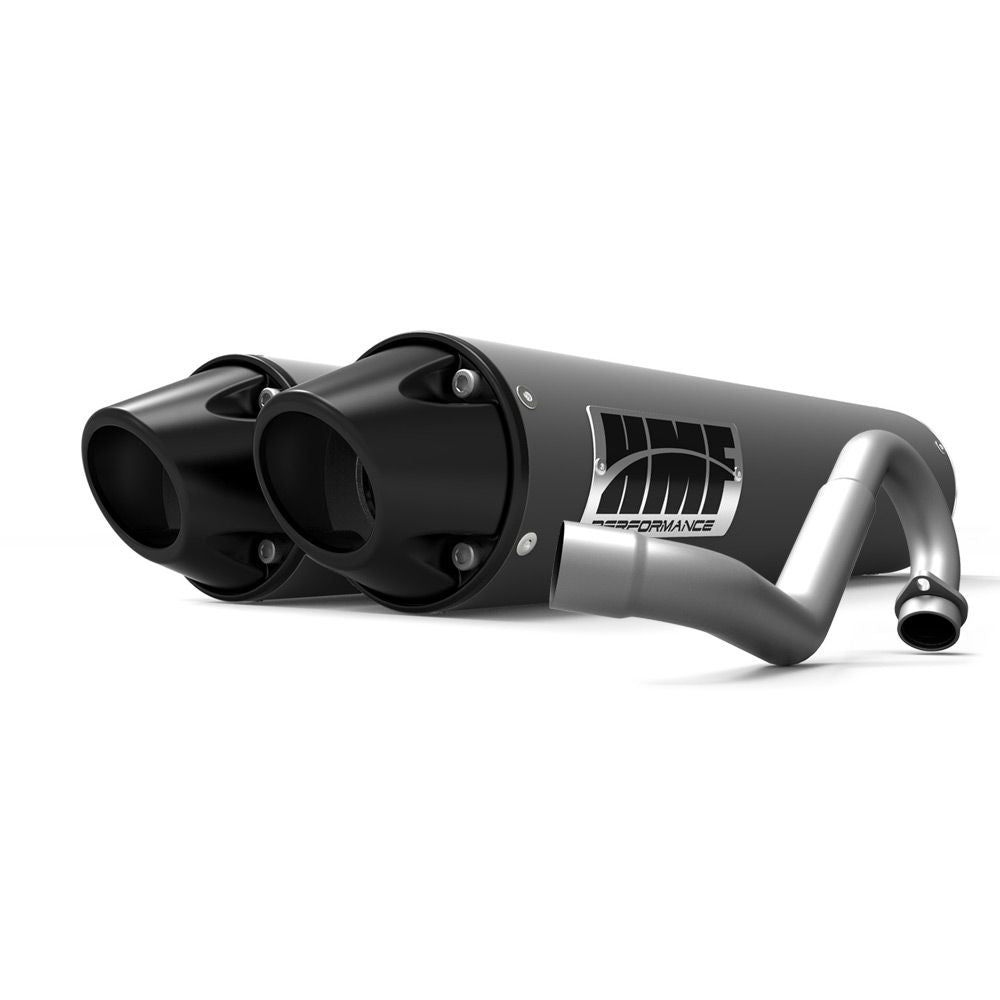 HMF Muffler Kawasaki KFX 700 04-10 Gun Metal Performance Dual Full System Exhaust Black Euro End Cap