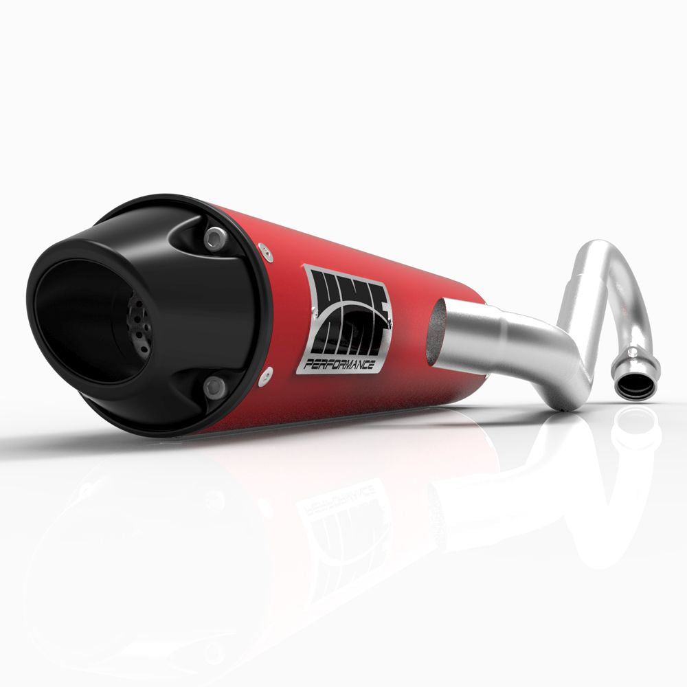 HMF Muffler Kawasaki Brute Force 750 15-24 Red Performance 3/4 Exhaust Black Euro End Cap