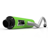 HMF Muffler Kawasaki Brute Force 750 15-24 Green Performance Full System Exhaust Black Turn Down End Cap